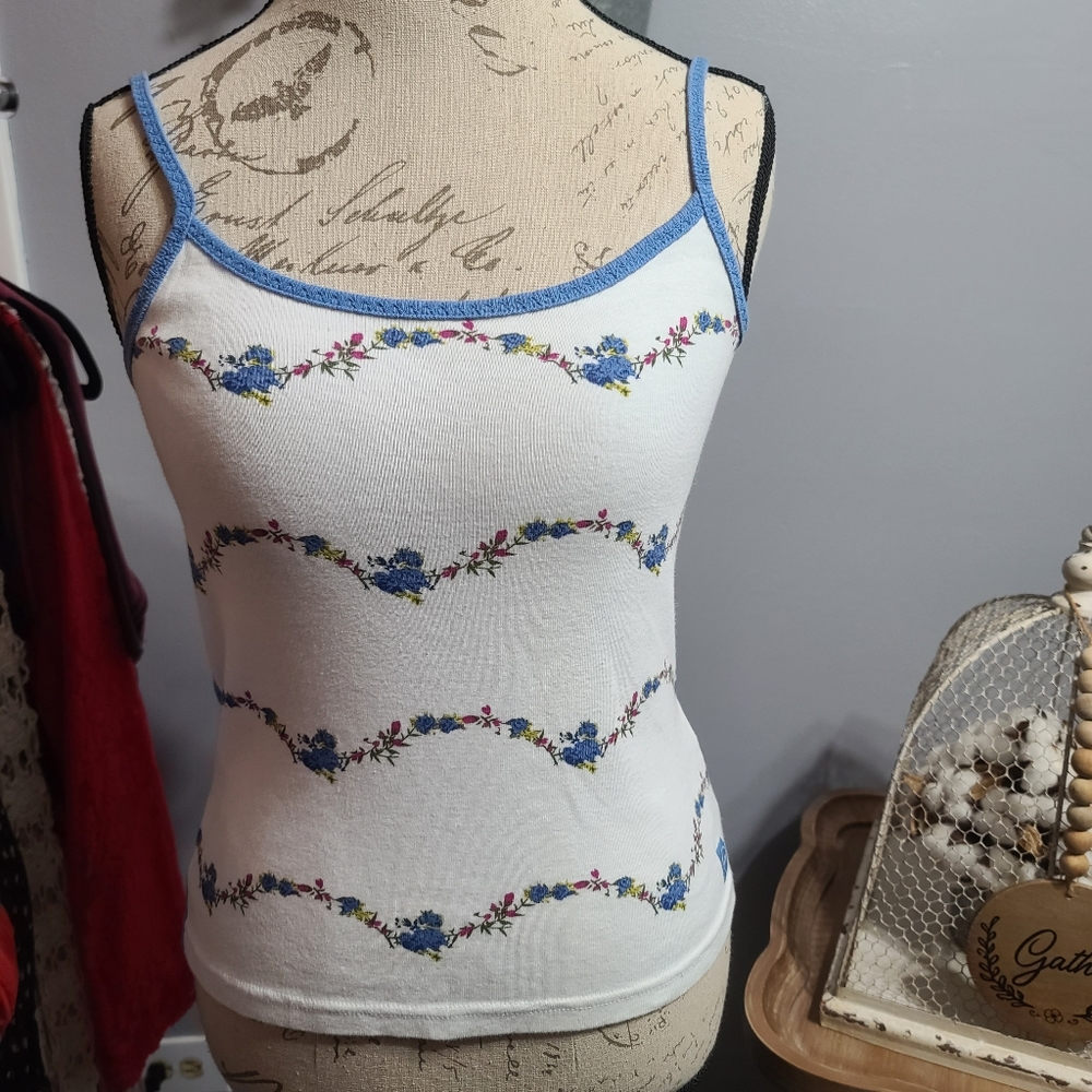 NWOT Union Bay Blue & White Cami Size M